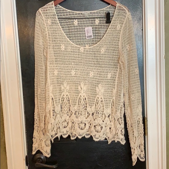 BOHO lace blouse from Urban Outfitters   XS - Picture 1 of 5